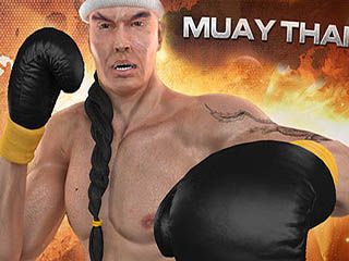 Muay thai fighting clash